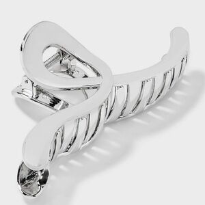 NEW A New Day Plastic Loop Metallic Silver Large Claw Hair Clip Lot Of 3 Target